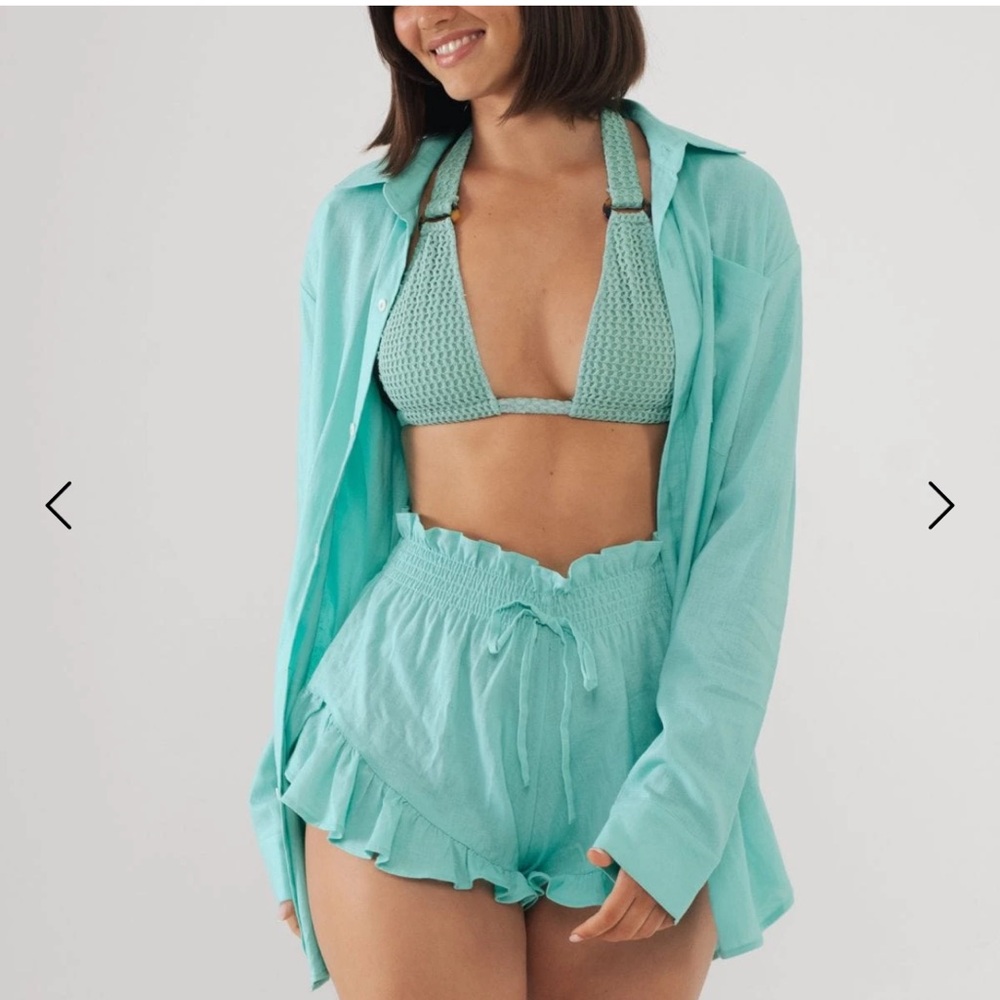 Montce Turquoise Long Sleeve Button Down Shirt